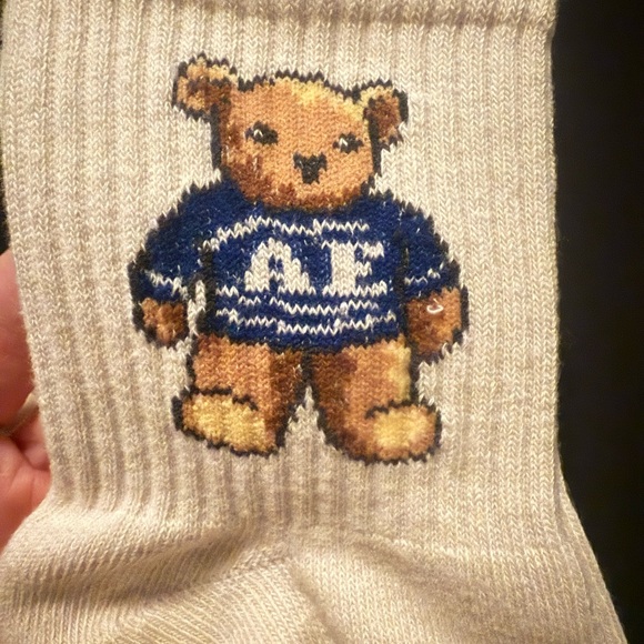 American Eagle Patterned Bear Socks - Cream - Picture 2 of 3